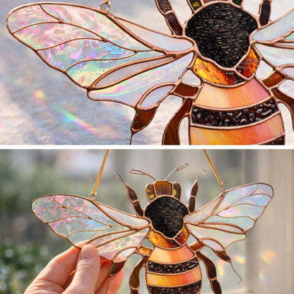 Honey Bee · Stained Glass Suncatcher