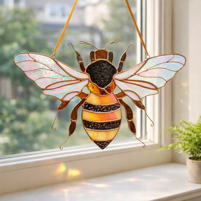 Honey Bee · Stained Glass Suncatcher