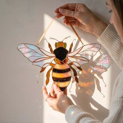 Honey Bee · Stained Glass Suncatcher