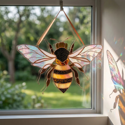 Honey Bee · Stained Glass Suncatcher