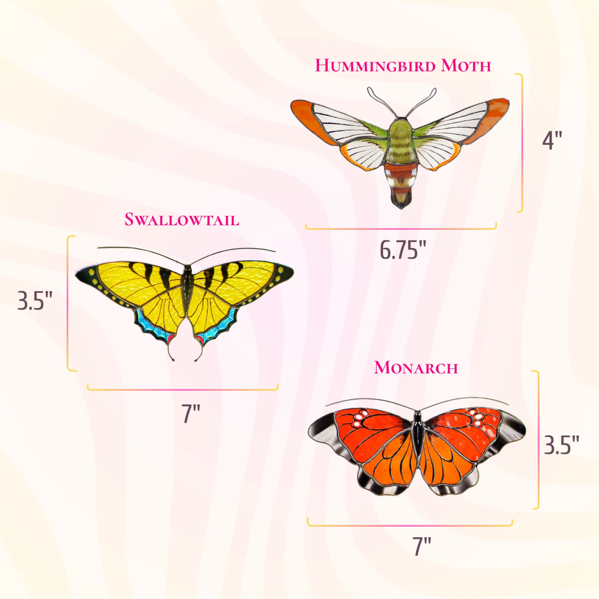 Garden Pollinator's Set · Stained Glass Suncatchers