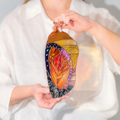 Monarch Crysalis · Stained Glass Suncatcher