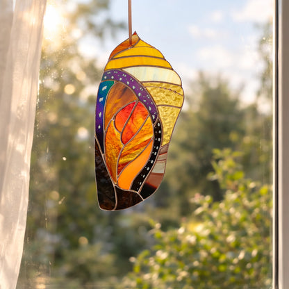 Monarch Crysalis · Stained Glass Suncatcher