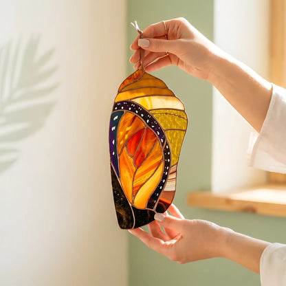 Monarch Crysalis · Stained Glass Suncatcher