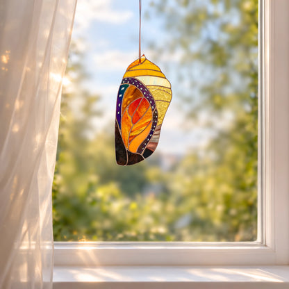 Monarch Crysalis · Stained Glass Suncatcher