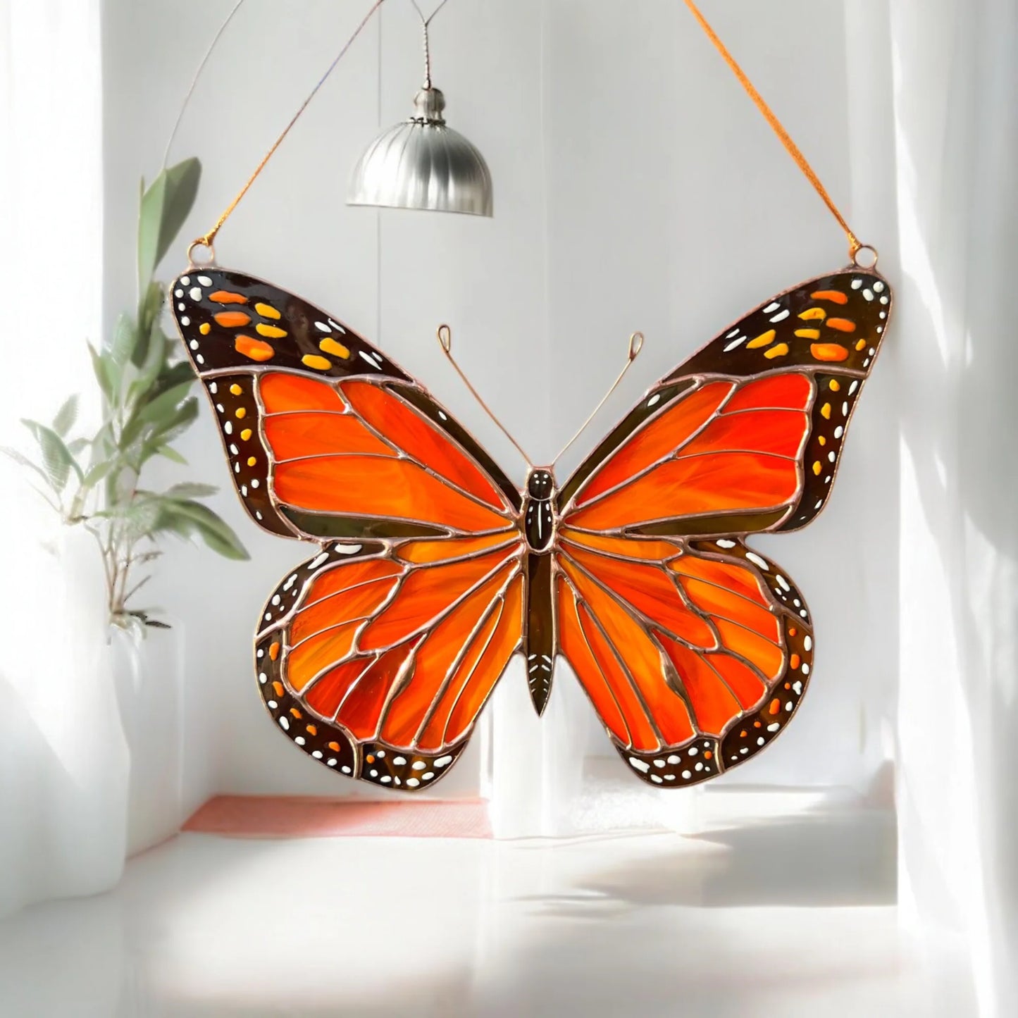 Monarch Butterfly · Stained Glass Suncatcher