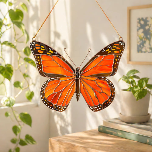 Monarch Butterfly · Stained Glass Suncatcher