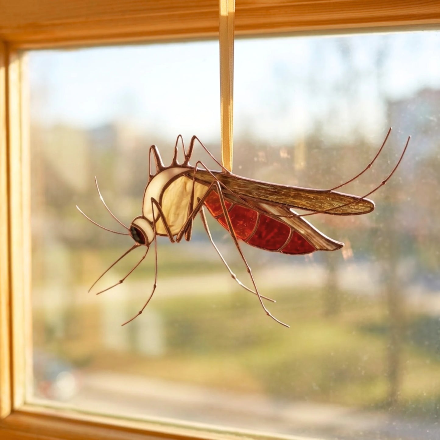 Realistic Mosquito ·  Stained Glass Suncatcher