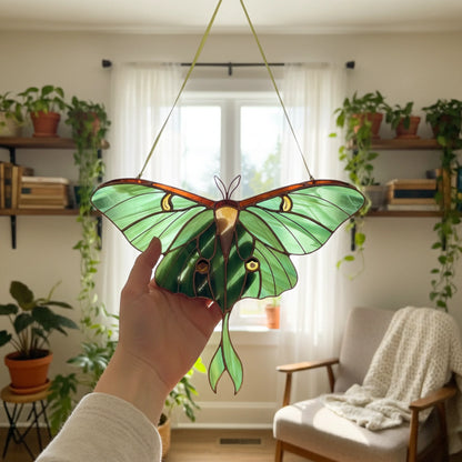 Luna Moth · Stained Glass Suncatcher
