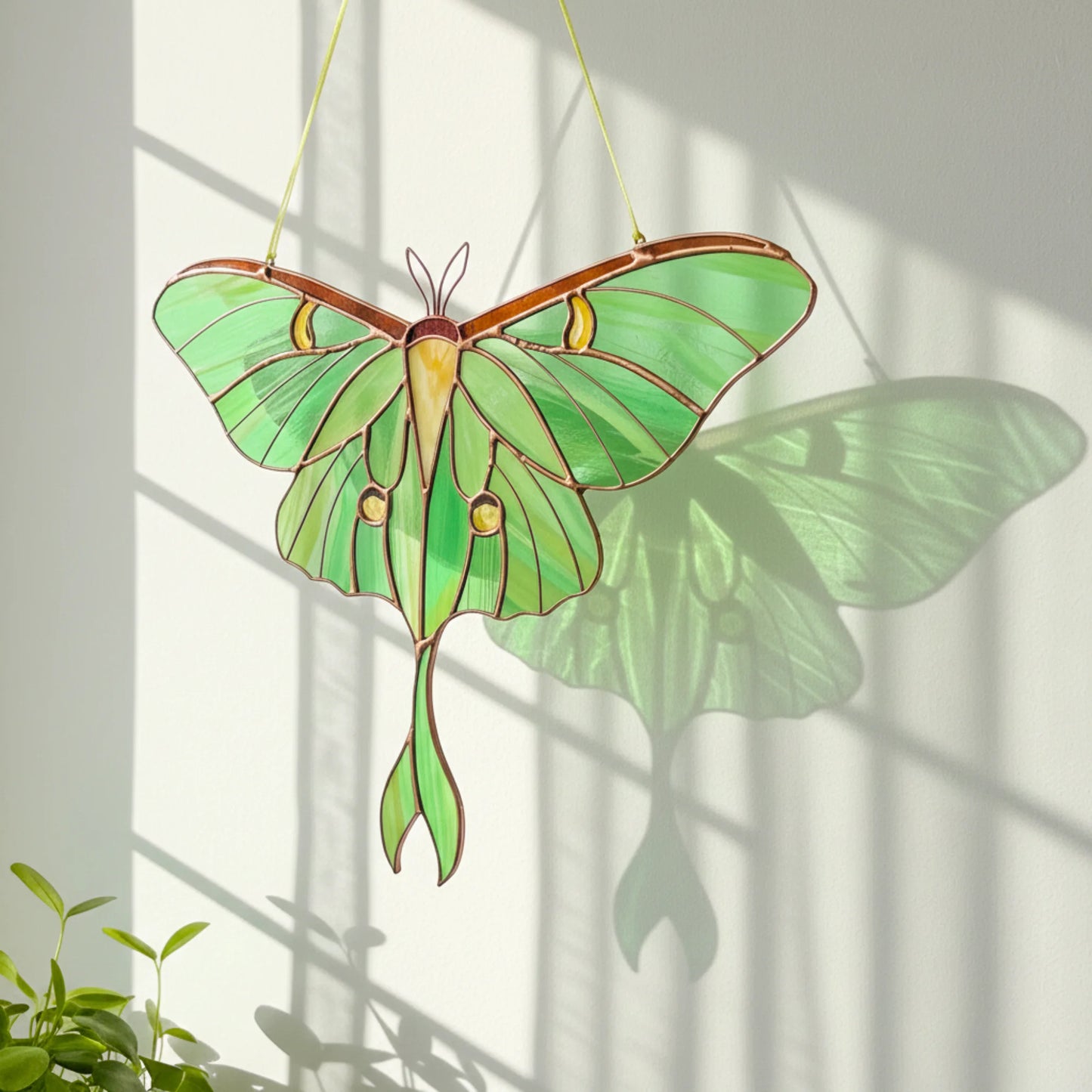 Luna Moth · Stained Glass Suncatcher