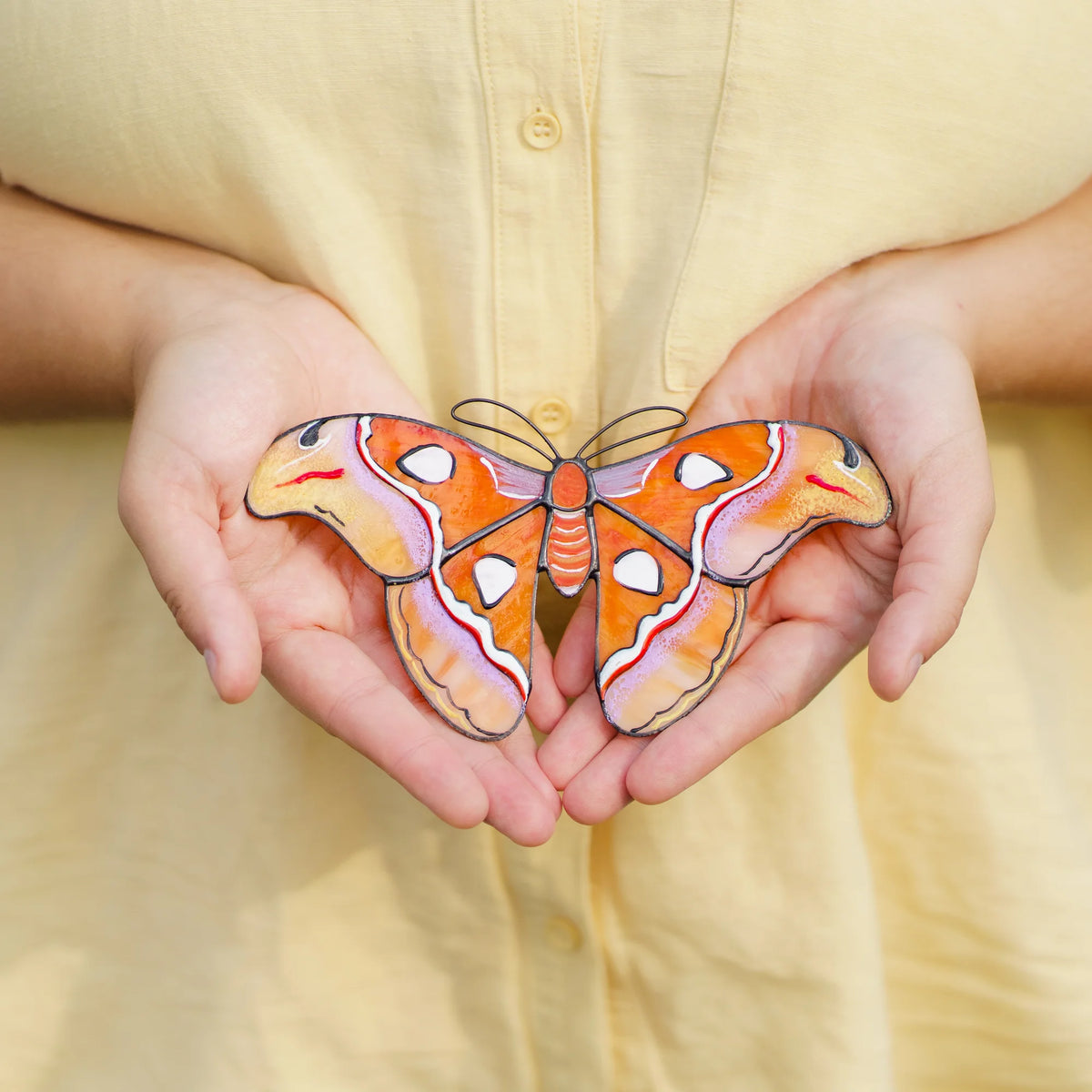 Atlas Moth · Stained Glass Suncatcher