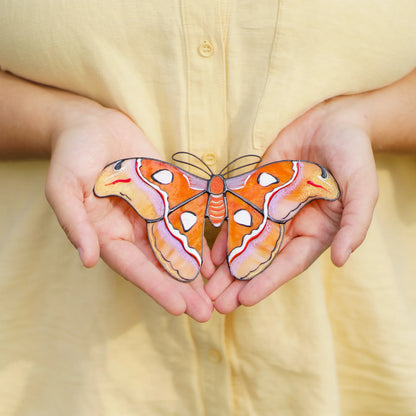 Atlas Moth · Stained Glass Suncatcher
