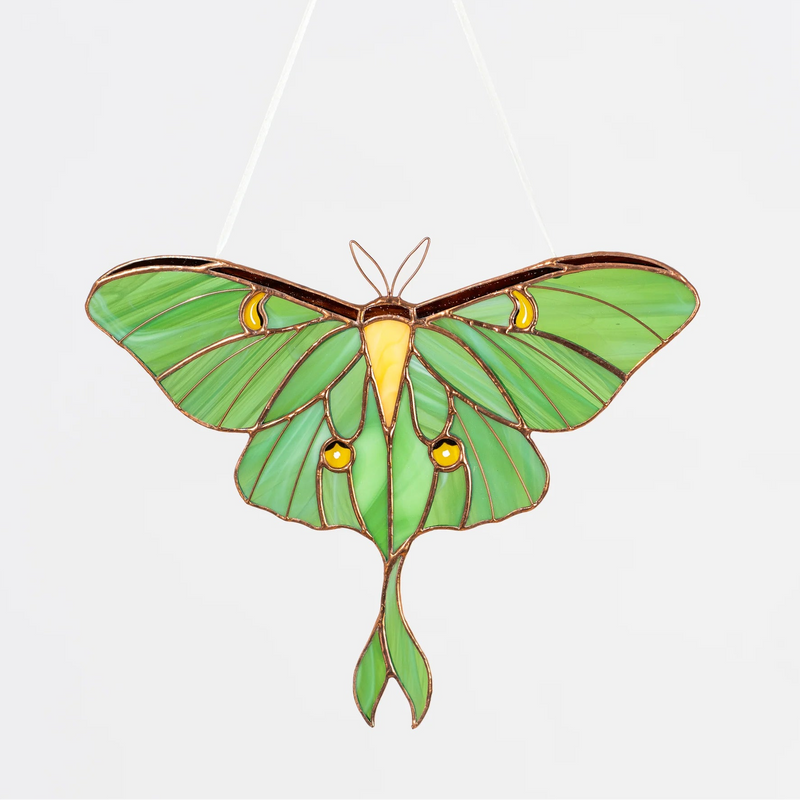 Luna Moth · Stained Glass Suncatcher