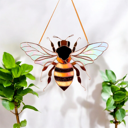 Honey Bee · Stained Glass Suncatcher