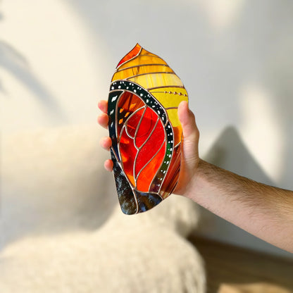 Monarch Crysalis · Stained Glass Suncatcher
