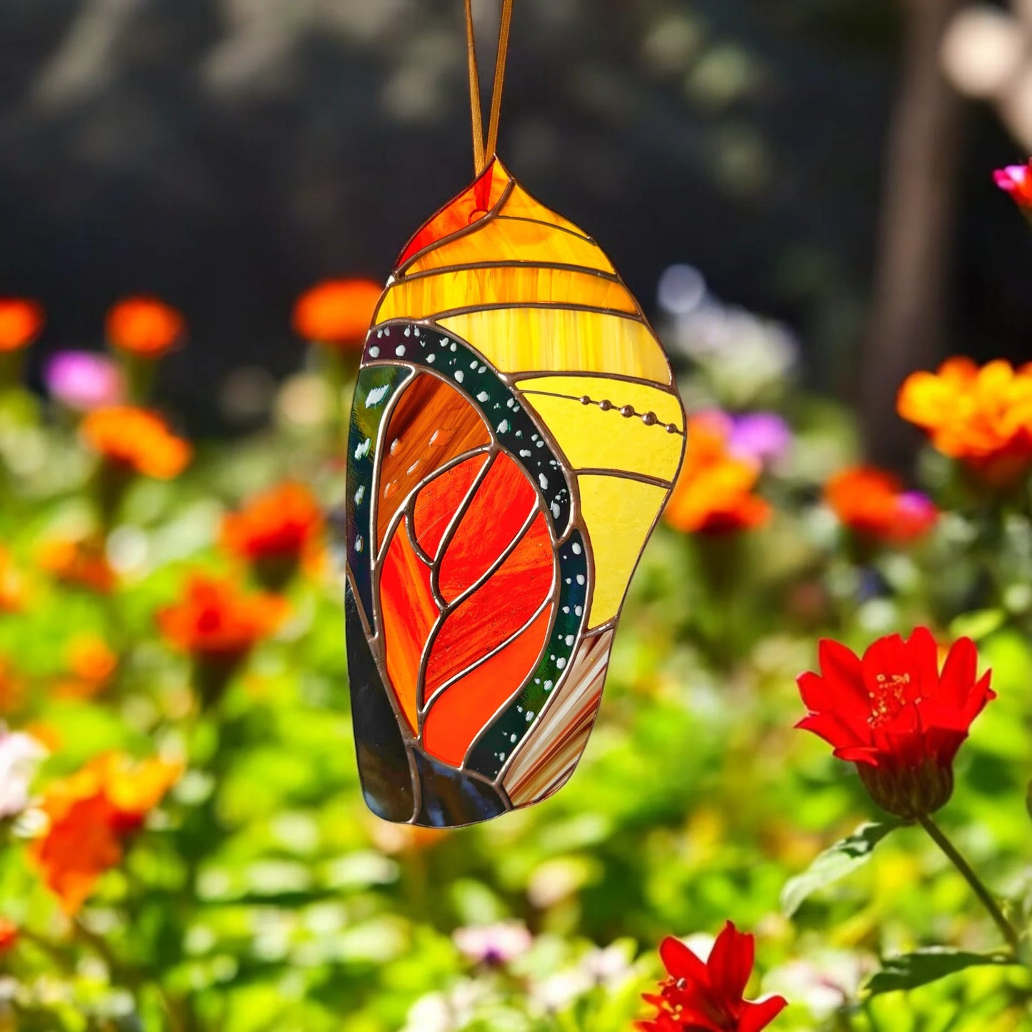 Monarch Crysalis · Stained Glass Suncatcher