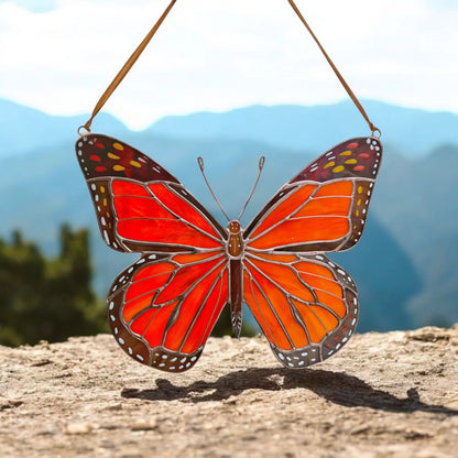 Monarch Butterfly · Stained Glass Suncatcher