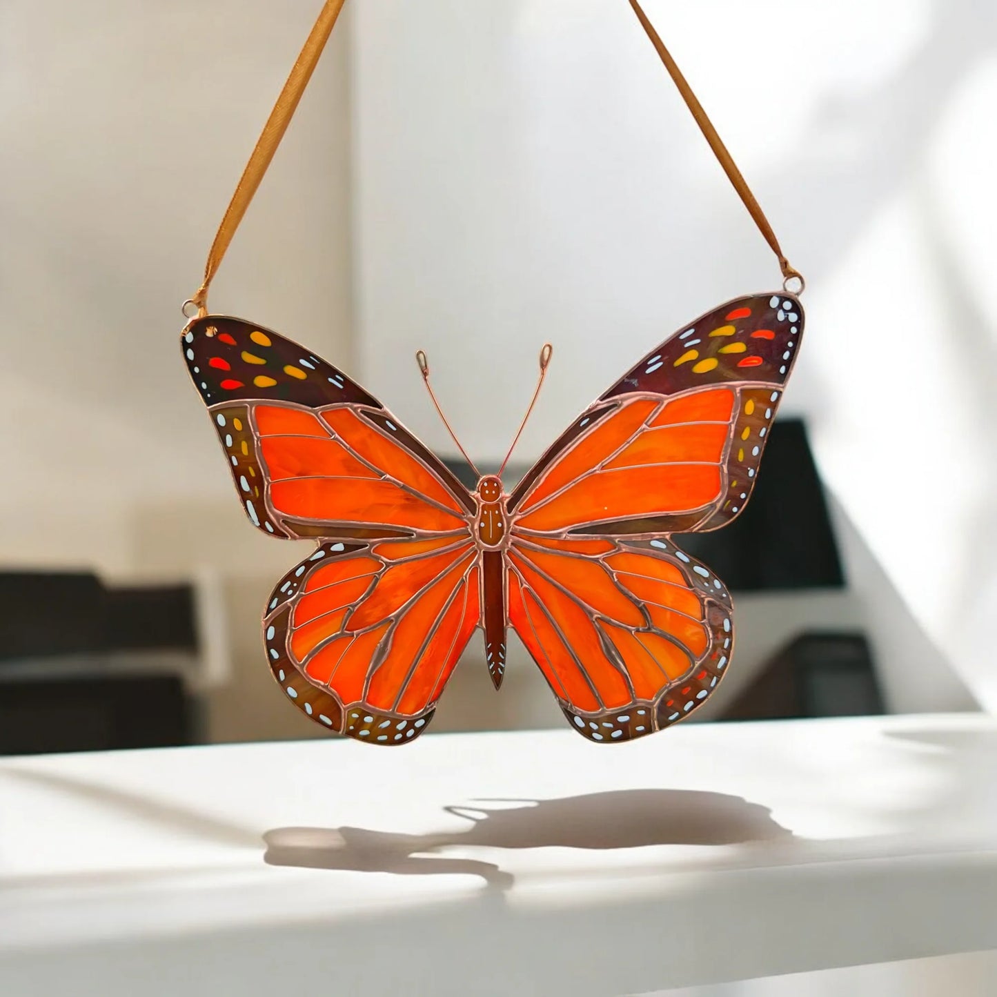 Monarch Butterfly · Stained Glass Suncatcher