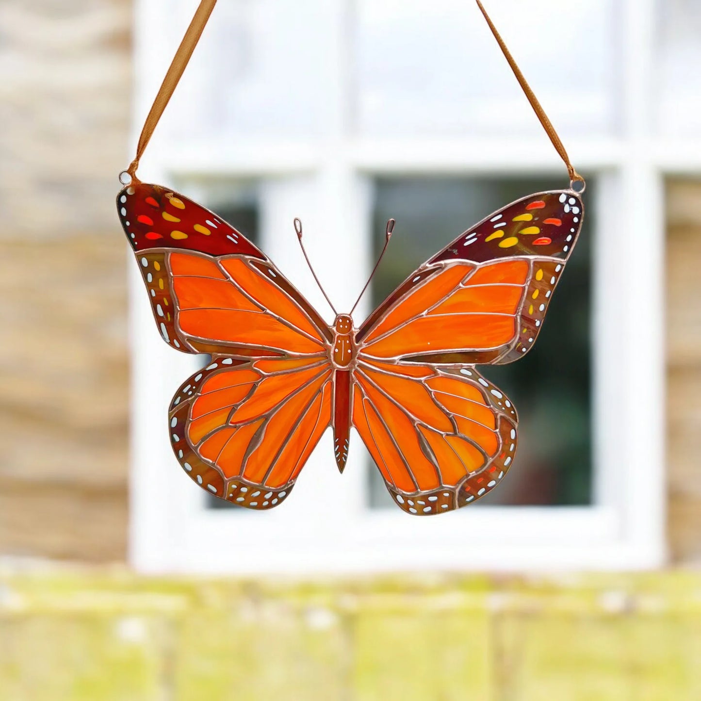 Monarch Butterfly · Stained Glass Suncatcher