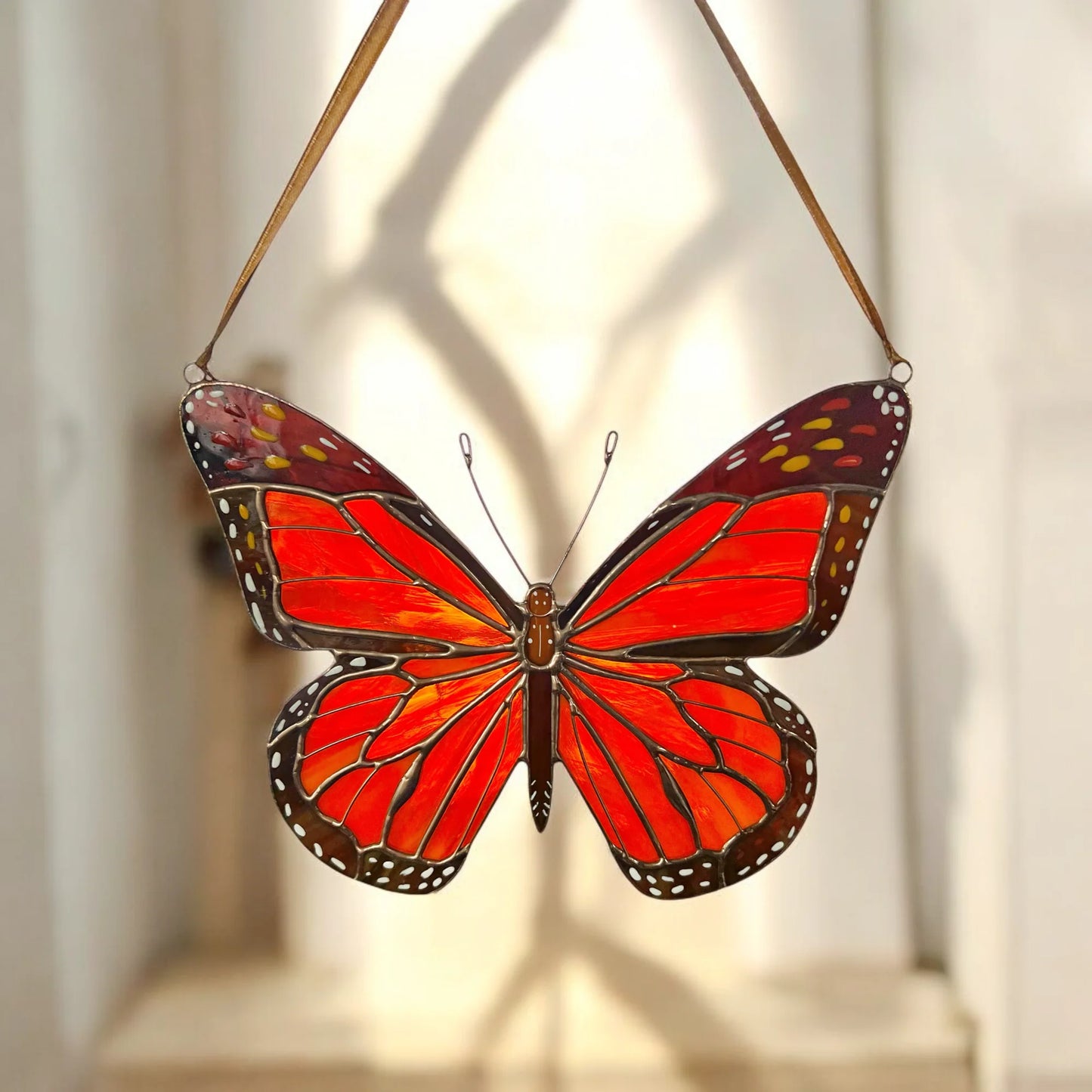 Monarch Butterfly · Stained Glass Suncatcher