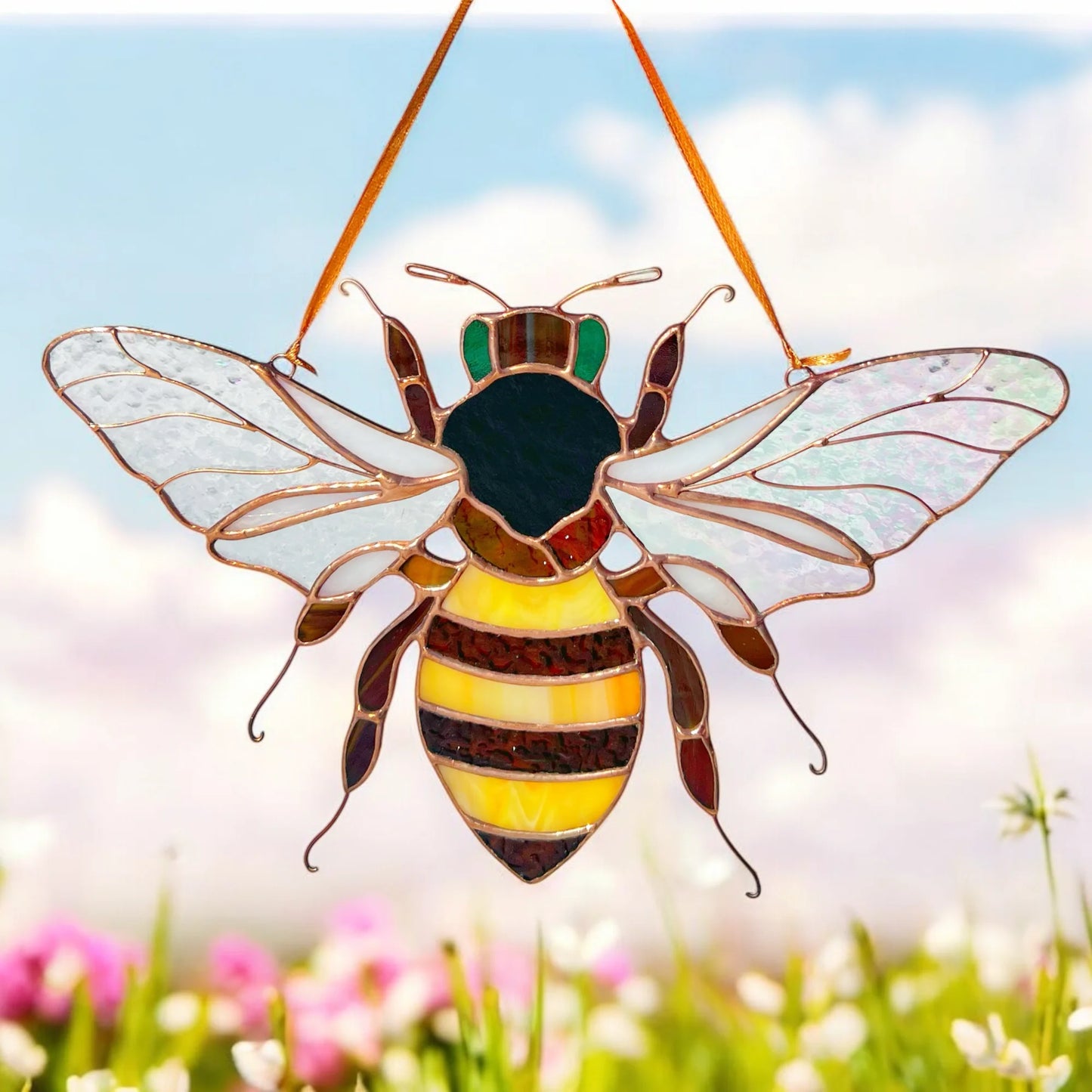 Honey Bee · Stained Glass Suncatcher