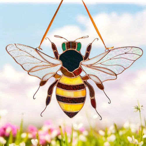 Honey Bee · Stained Glass Suncatcher