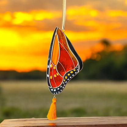 Monarch Butterfly Wing · Stained Glass Suncatcher