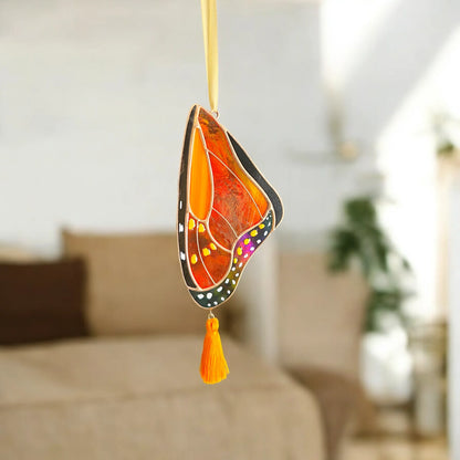 Monarch Butterfly Wing · Stained Glass Suncatcher