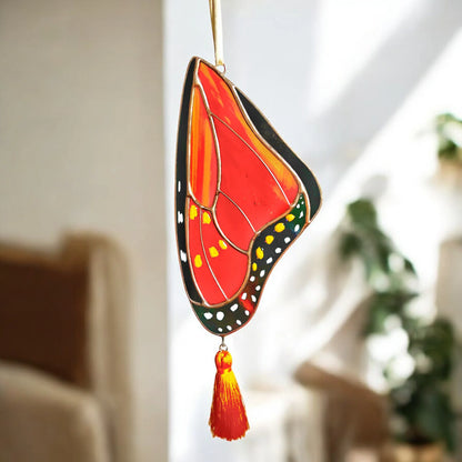 Monarch Butterfly Wing · Stained Glass Suncatcher