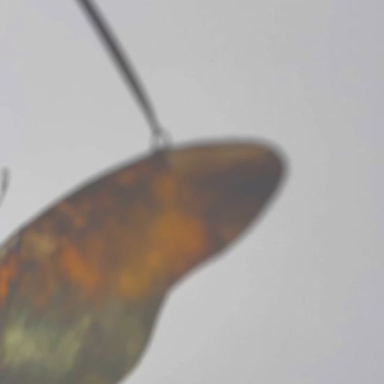A charming video highlighting a unique stained glass Glacier butterfly, focusing on its exquisite artistry and ability to add a touch of magic to your favorite space.
